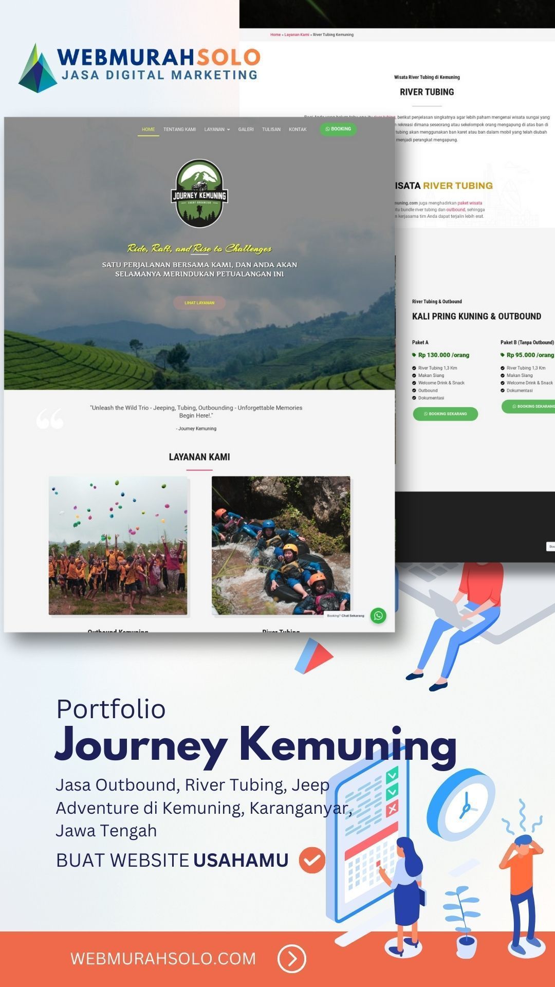 Portfolio WMS - Journey Kemuning - Outbound River Tubing Jeep Adventure